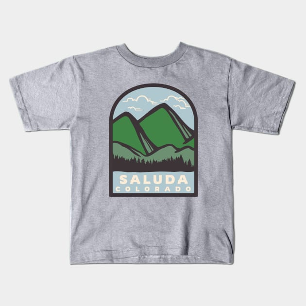 Saluda Colorado Rocky Mountains Wilderness Kids T-Shirt by Go With Tammy